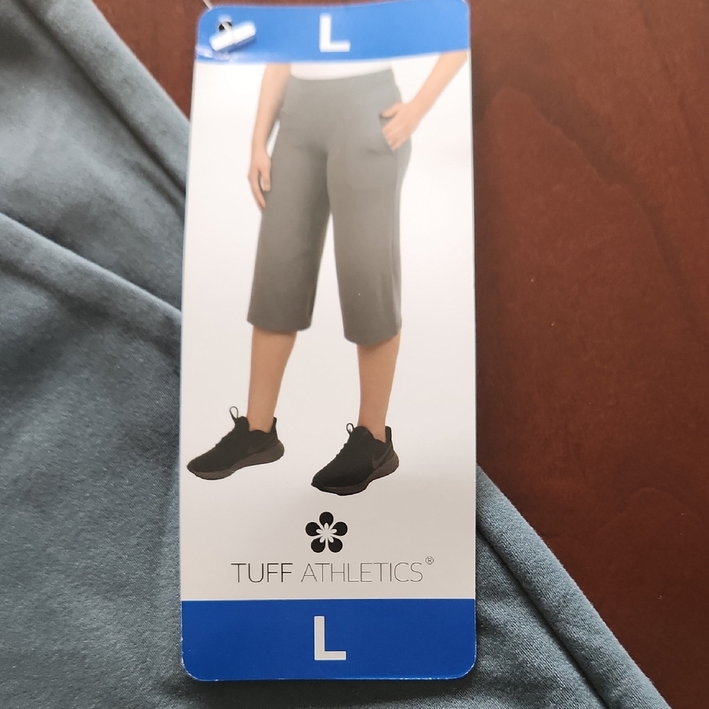 Tuff Athletics Womens Charcoal Gray Capris